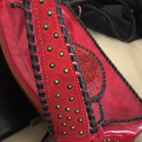 BCBG *COLLECTORS*handbag in RED with Black trim. - Picture 7 of 15